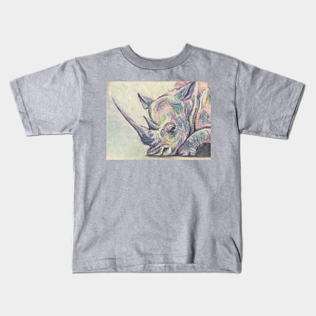 Sleepy Rhino Kids T-Shirt by Merlinsmates